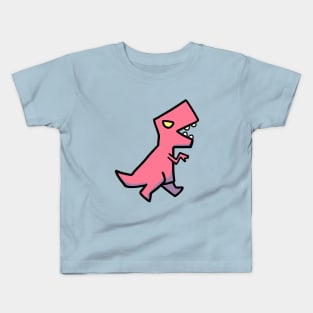 kids running t rex Kids T-Shirt